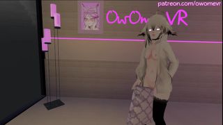 Horny cat girl humps her pillow until she cums [Intense moaning, VRchat erp, 3D Hentai, Cosplay]
